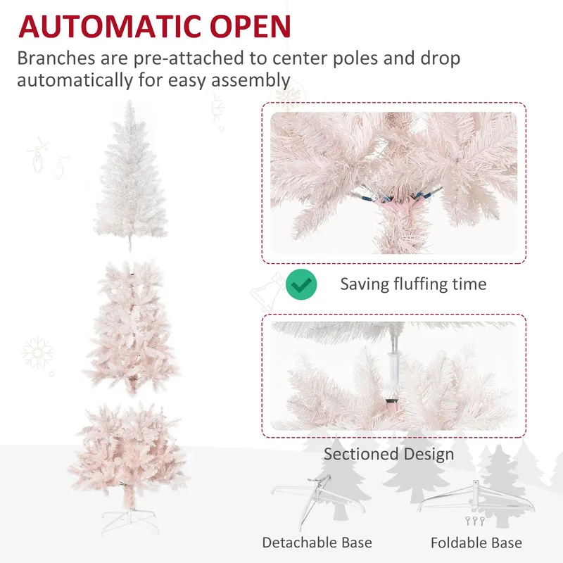 6ft Pencil Artificial Christmas Tree with Pine Realistic — photo 2