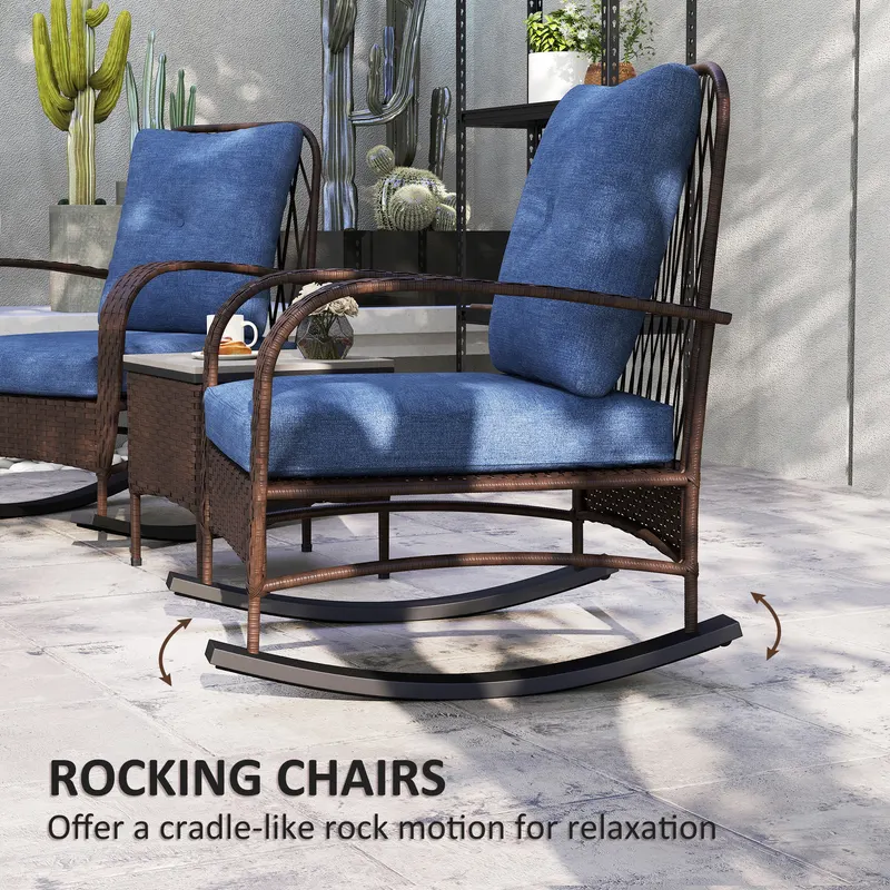 3 Piece Wicker Patio Furniture Set — photo 5