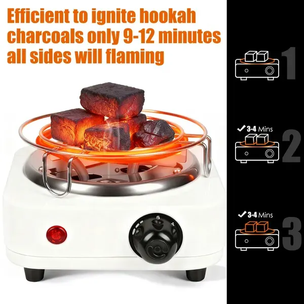 Electric Charcoal Burner 500W Hookah Charcoal Burner Compact — photo 5