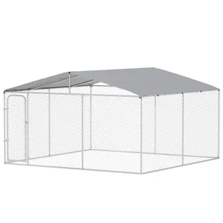 Dog Kennel Outdoor Dog Run w/ Canopy