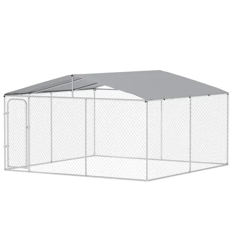 Dog Kennel Outdoor Dog Run w/ Canopy