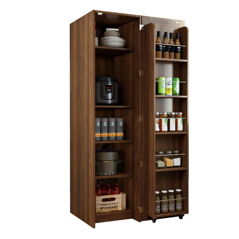 Kitchen Pantry Cabinet — Brownfreestanding Buffet Cupboards — photo 3