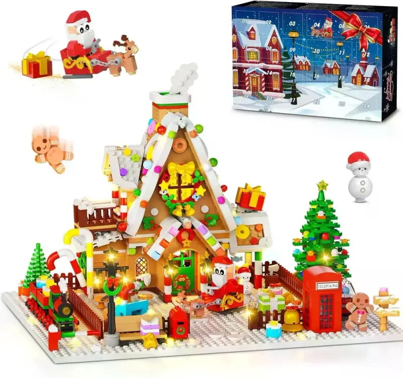 1642-Piece Mini Gingerbread House Advent Calendar