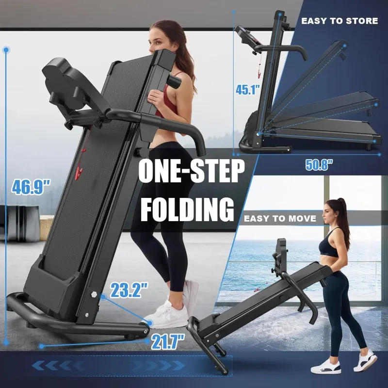 Foldable Treadmills for Home — Portable Treadmill with Handles — photo 6