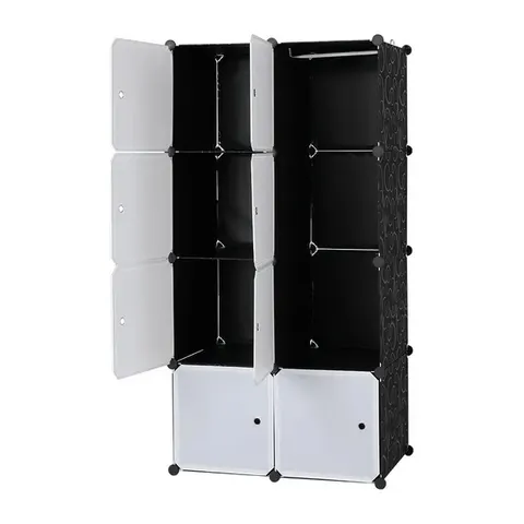 8 Cube Organizer Stackable Plastic Cube Storage Shelves Design