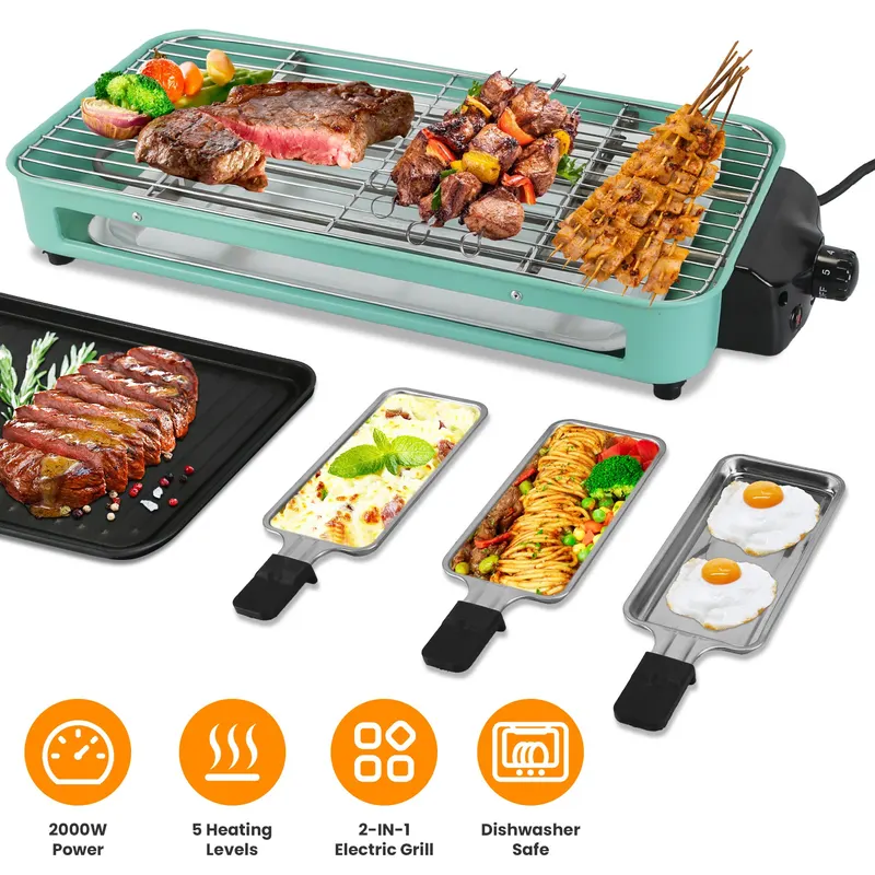 2000W Electric Indoor Grill for Food Preparation Family — photo 2
