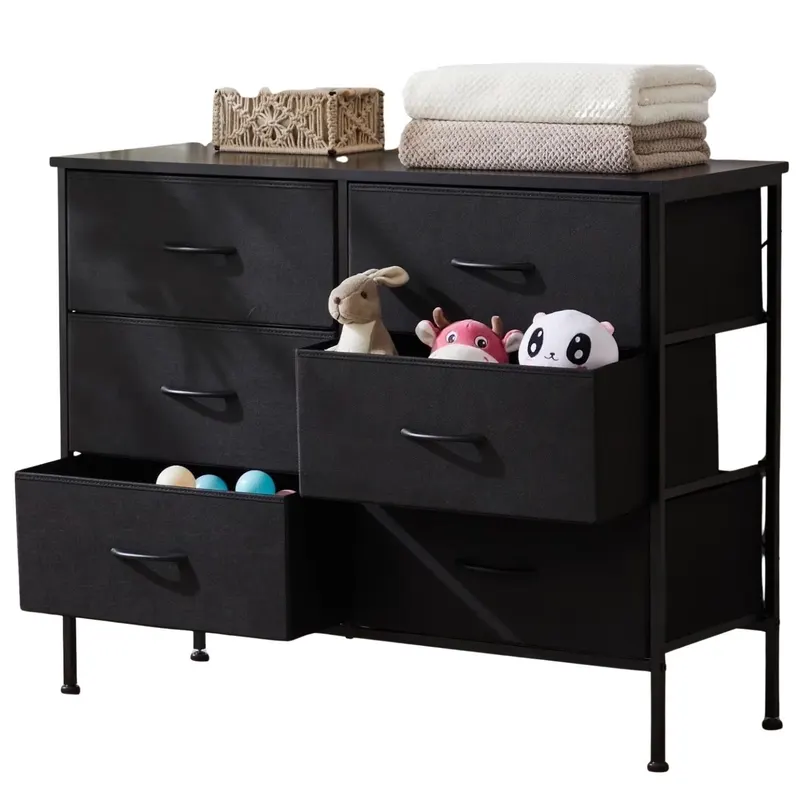 Fabric 6 Drawer Dresser — Bedroom Storage Cabinet — photo 7