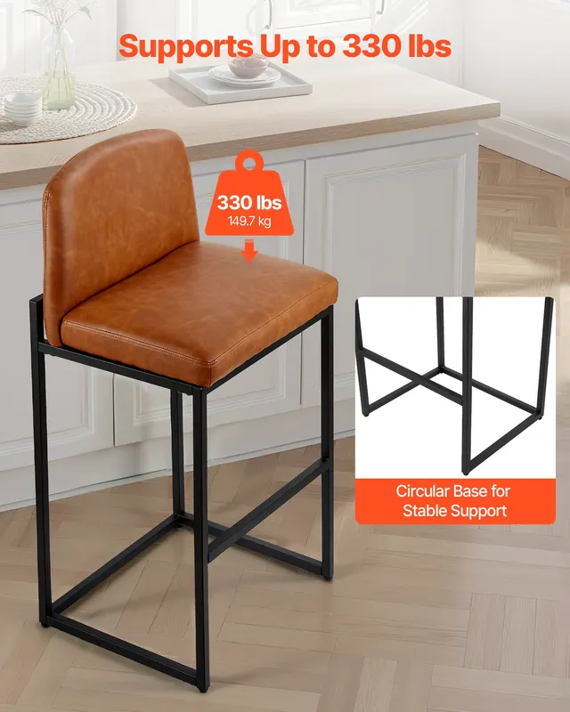 Bar Stool Set of 4 — 27 Inch Counter Height Stools — photo 3