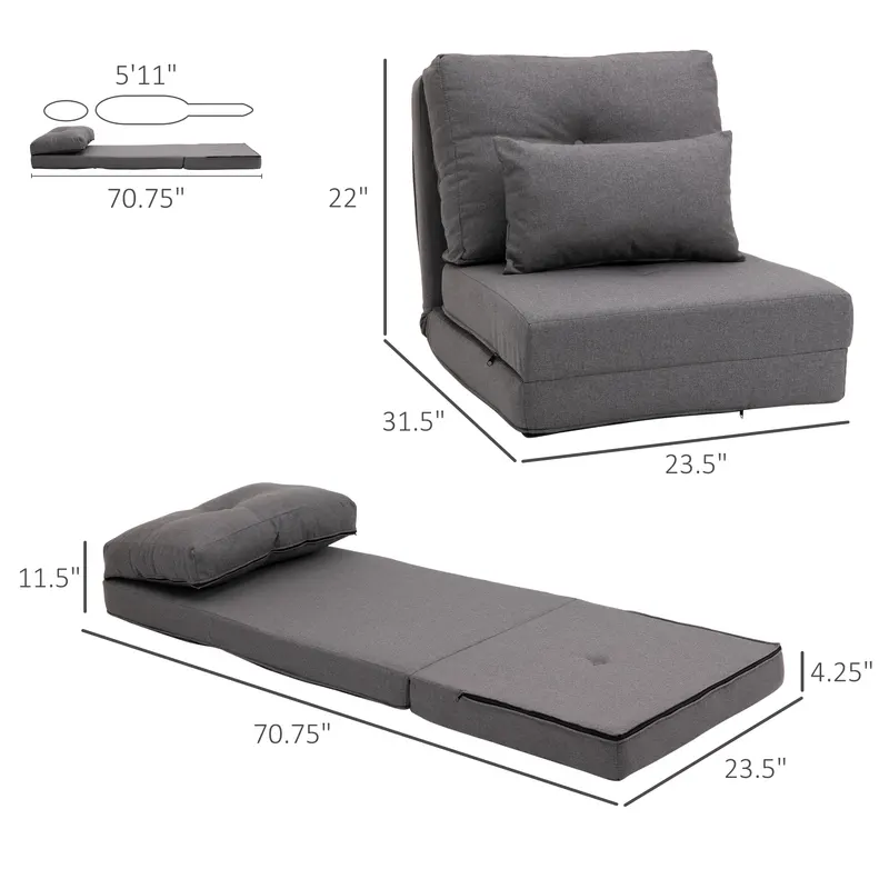 Convertible Flip Chair — Floor Lazy Sofa — photo 7