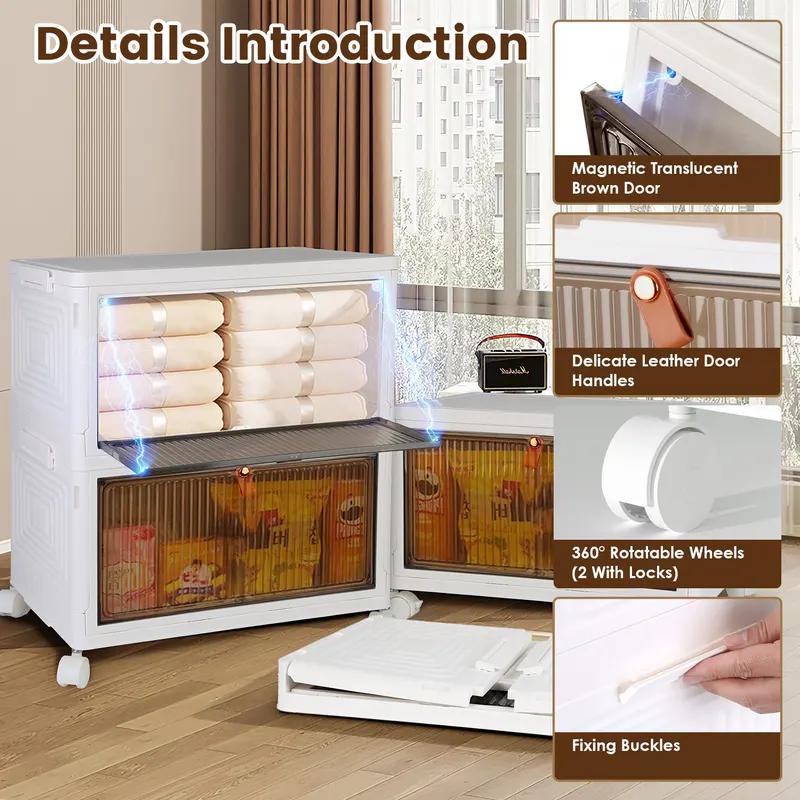 4Pc Foldable Storage Bins with Lid for Home Storage Front — photo 6