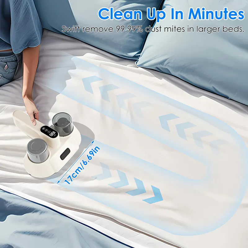 15000PA Double-cup Bed Vacuum Cleaner for Home with UV-C Light — photo 5