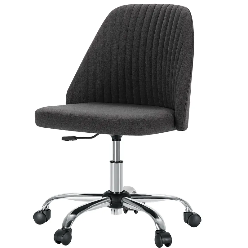 Modern Fabric Armless Adjustable Swivel Office Desk Chairs — photo 8