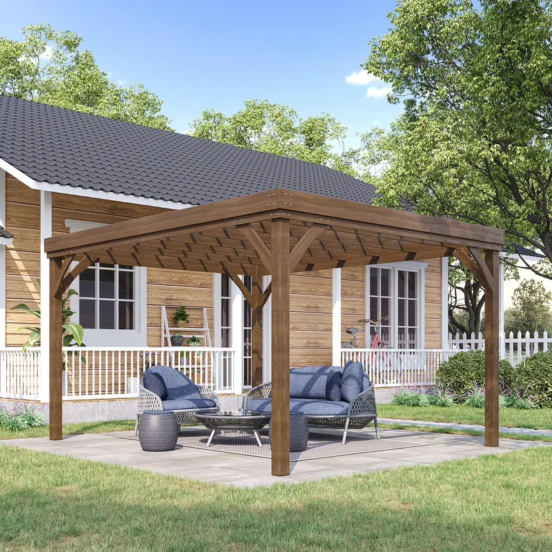 Outdoor Wooden Pergola β Grape Vine Gazebo with Concrete Anchors β photo 5