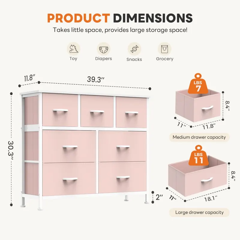 Tall Dresser Fabric Storage Tower β photo 8