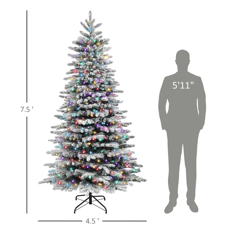 7.5ft Snow Flocked Artificial Christmas Tree — photo 3