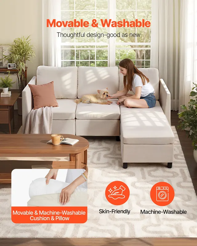 Modular Sectional Sofa β 3-Seater Modular Sofa with Hidden β photo 3