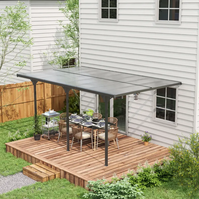 Outdoor Polycarbonate Pergola — Transparent UV Blocking Awning — photo 4