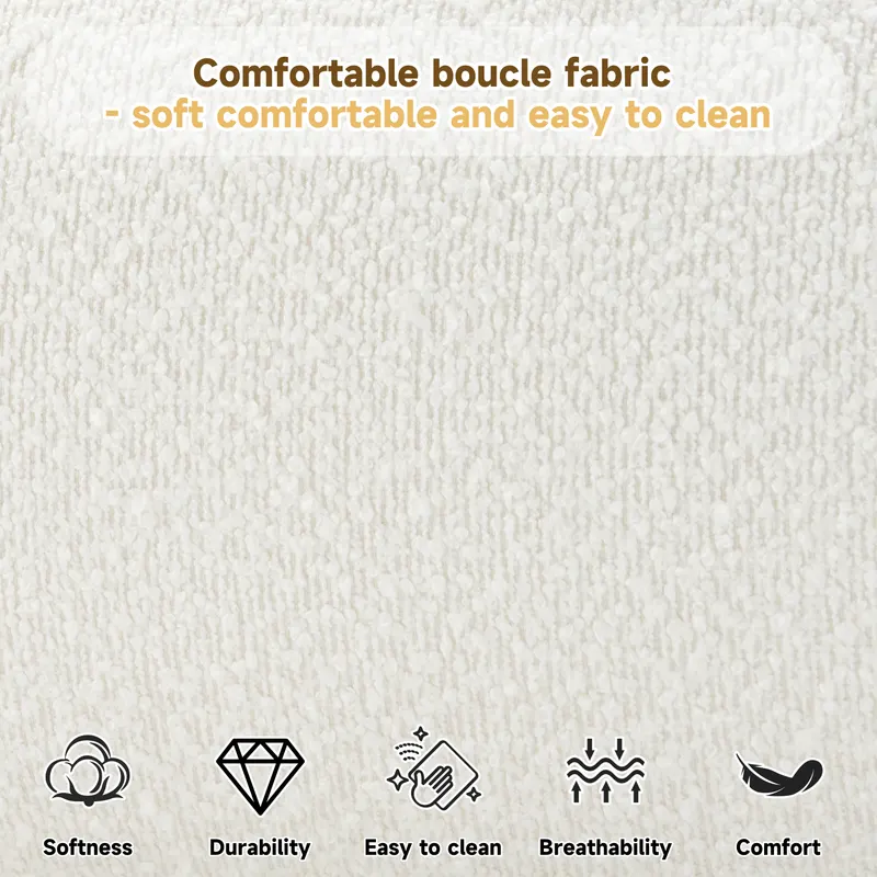 Cream Style Fabric Upholstered Bed — photo 2