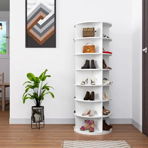7 Tier Rotating Shoe Rack Tower