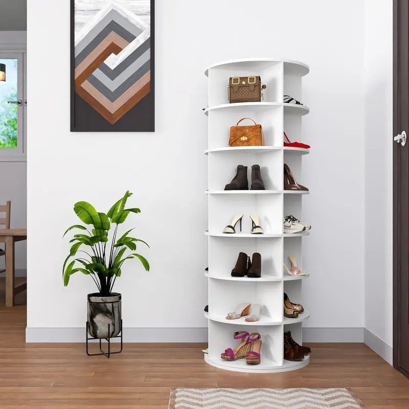 7 Tier Rotating Shoe Rack Tower