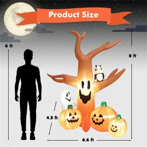 8-foot Halloween Inflatable Pumpkin β photo 3