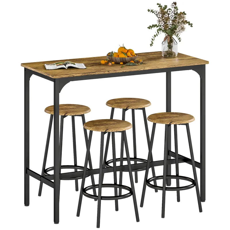 5-Piece Counter Height Bar Table and Chairs Set