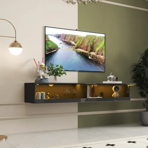180 Wall Mounted Floating 80 TV Stand with 20 Color LEDs β photo 3