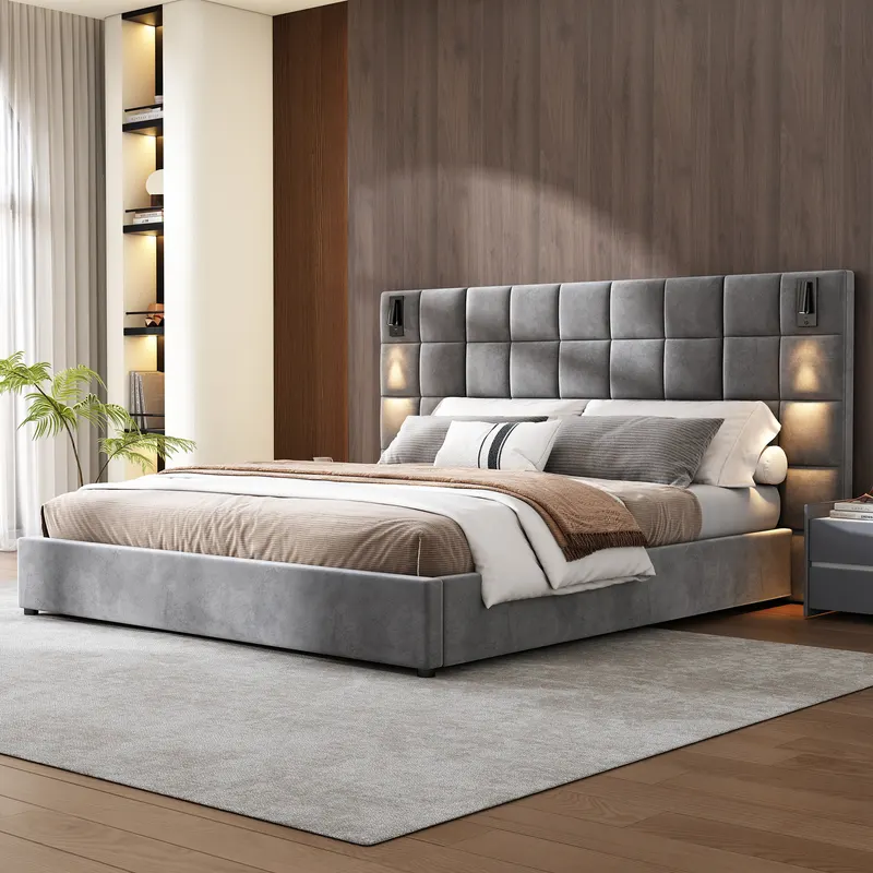 King Size Upholstered Bed Frame
