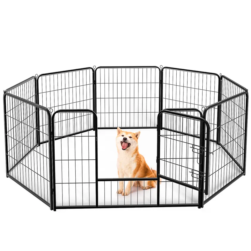 Dog Playpen Indoor Fence Height Metal Exercise Pen with Door — photo 8