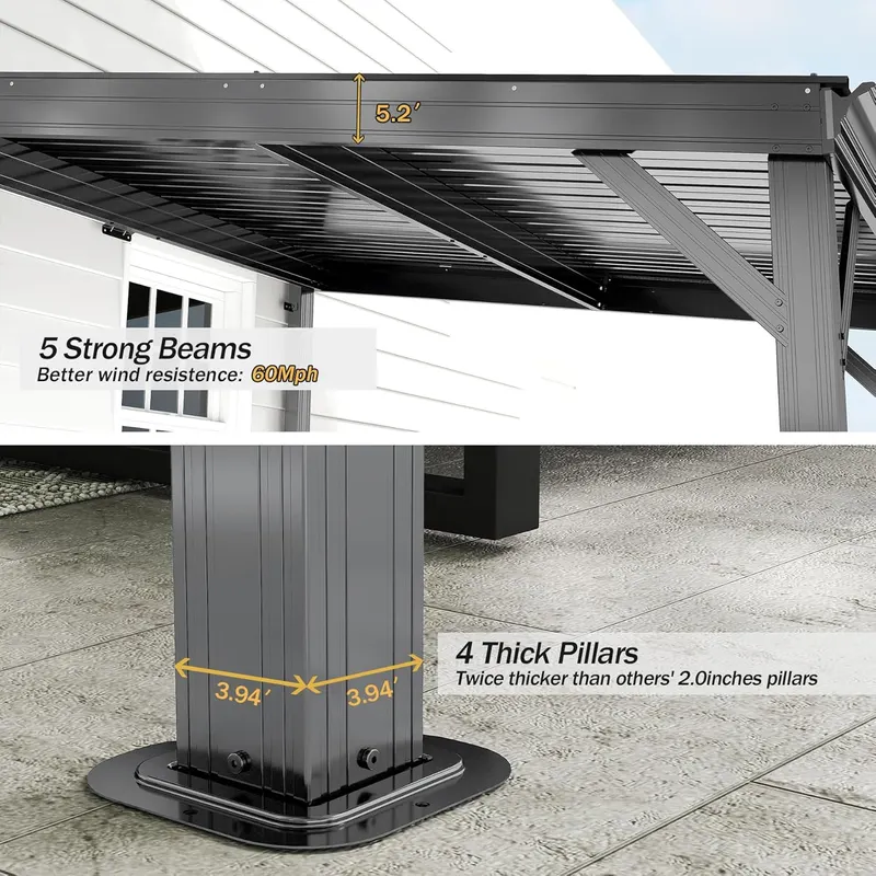 Lean to Gazebo with Upgraded Drainage System — photo 4