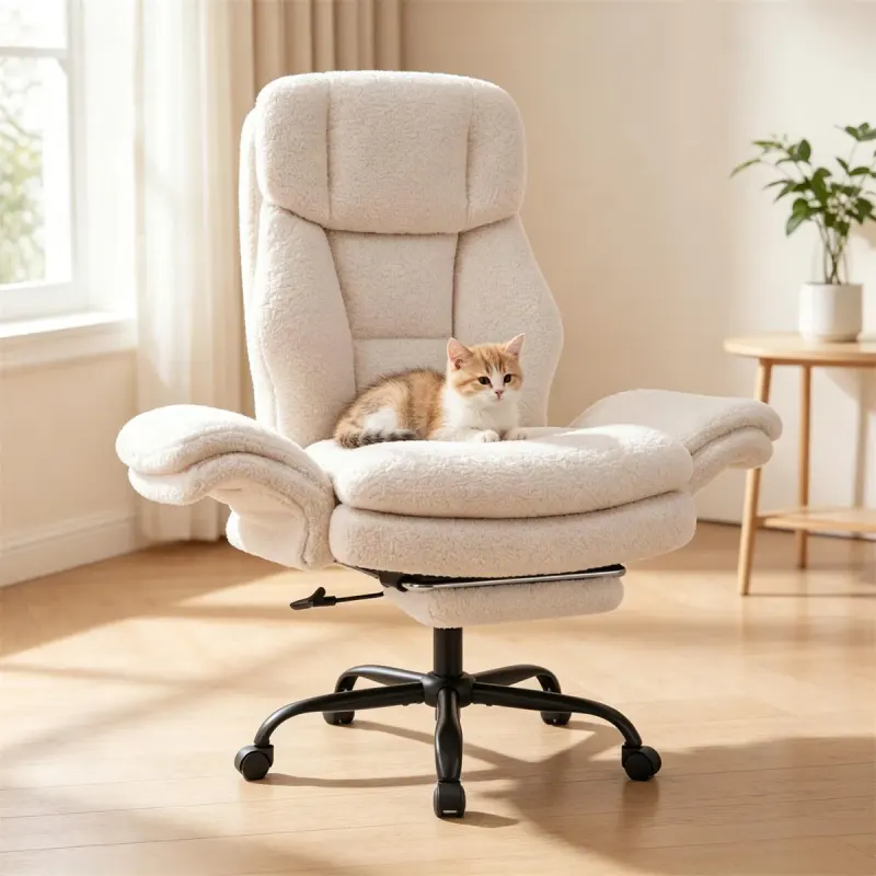 5-Level Flip-up Armrest Ergonomic Office Chair with Retractable β photo 8