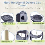 66 Inch Cat Tree Tower — Large Multi-cat Climbing Extended — photo 8