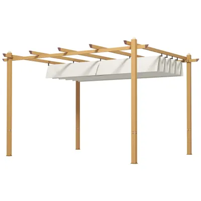 Patio & Backyard: Retractable Pergola Canopy — Aluminum Pergola Sun Shade Shelter