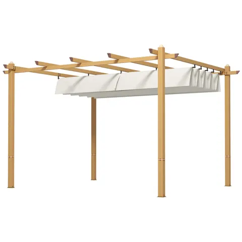 Retractable Pergola Canopy — Aluminum Pergola Sun Shade Shelter