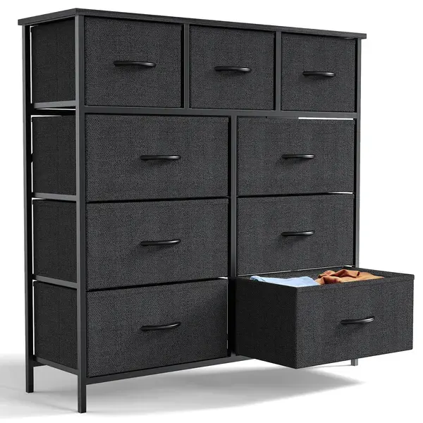 Dresser for Bedroom with 9 Fabric Storage Drawer Wardrobe Tall β photo 2