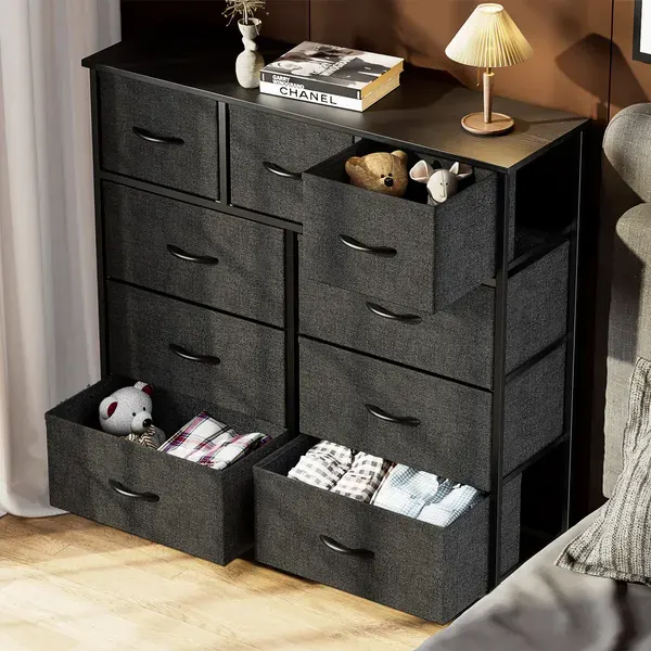 Dresser for Bedroom with 9 Fabric Storage Drawer Wardrobe Tall β photo 5