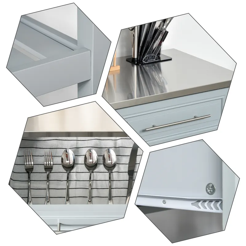 Kitchen Island with Stainless Steel Top — photo 6