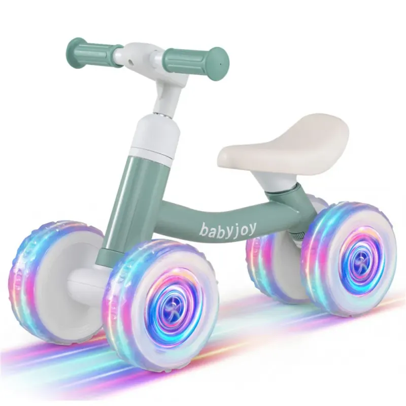 4 Wheel Kids Balance Bike with Light Up Wheels