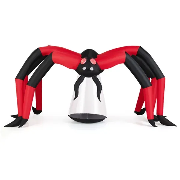 10ft Wide 5ft Tall Giant Halloween Inflatable Spider β photo 3