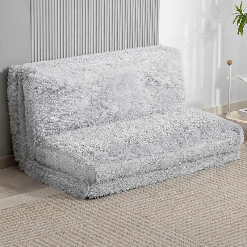 Bean Bag Floor Sofa Bed — Contemporary Plush Wide Folding Floor — photo 2
