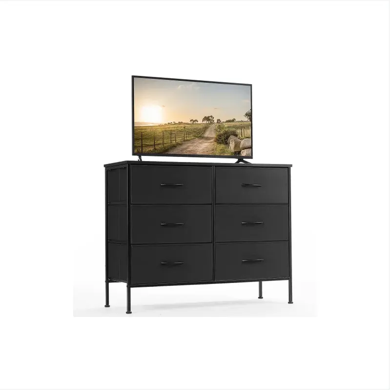Dresser for Bedroom 6 Drawers Wide Fabric Storage Units Chest — photo 8