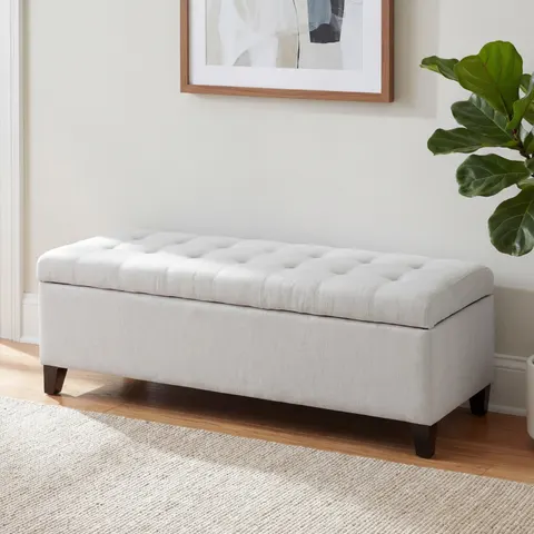 Upholstered Storage Ottoman Bench