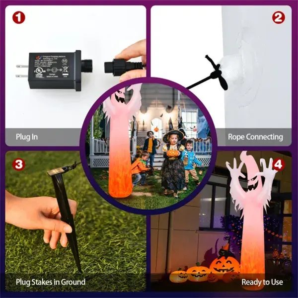 12 Feet Halloween Inflatable Decoration with Built — photo 8