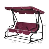 3-Seat Outdoor Patio Swing Chair — photo 7