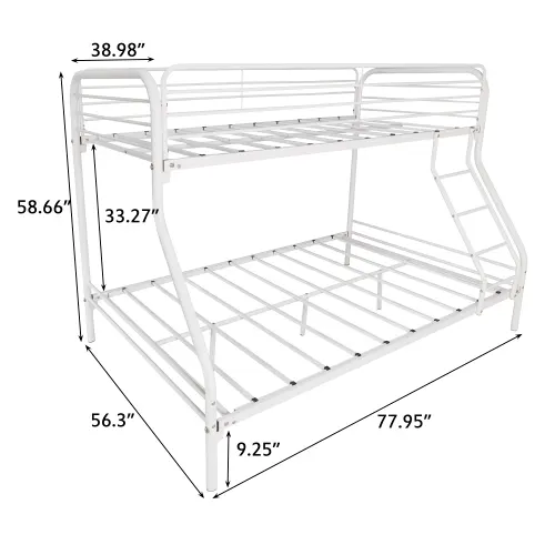 Twin-over-full Metal Bunk Bed — Heavy Duty Bunk Bed — photo 3