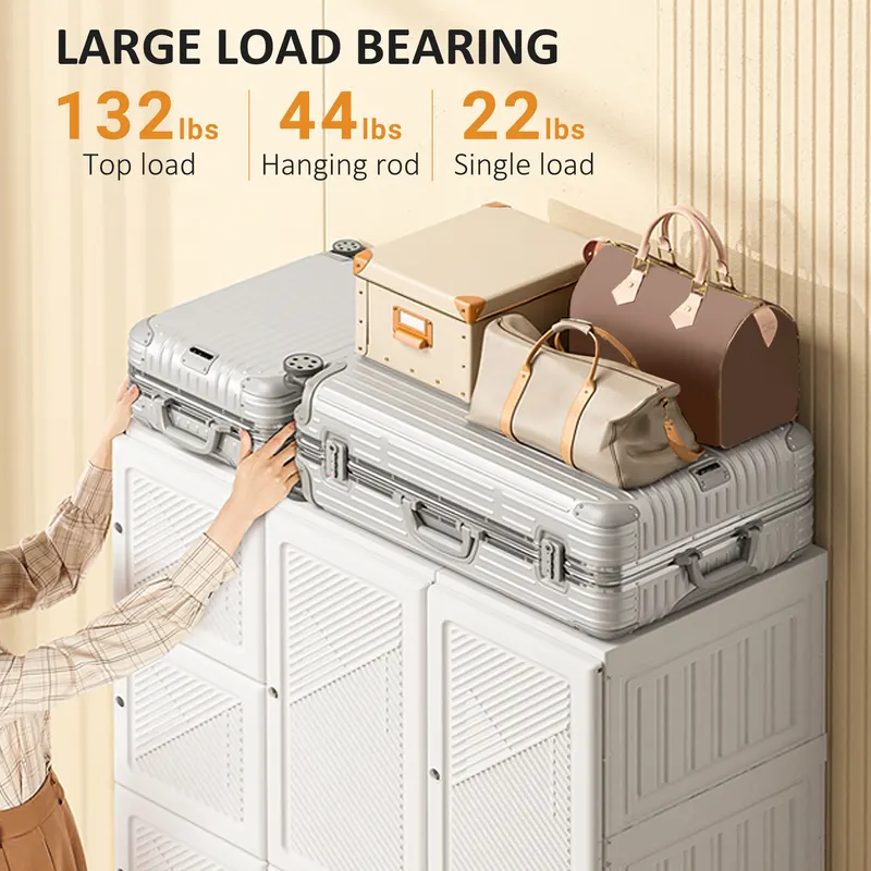 Portable Wardrobe Closet — Folding Clothes Storage Organizer — photo 8