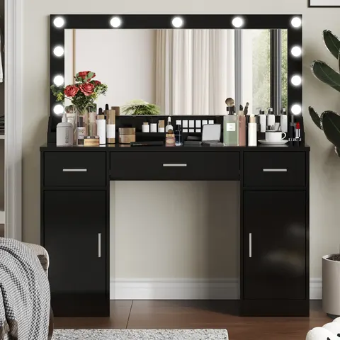 47.2 Vanity Desk with Large Mirror