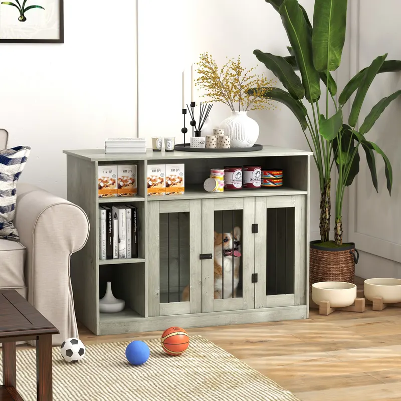 47" Dog Crate Furniture with Storage — photo 2