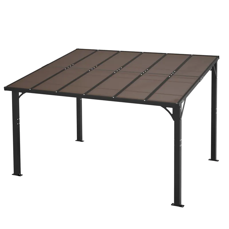 Hardtop Gazebo — Outdoor Patio Pergola with Tinted Polycarbonate — photo 8