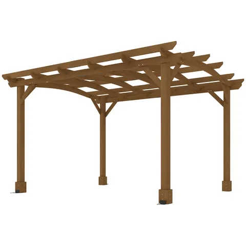 Wood Pergola — Outdoor Gazebo Grape Trellis with Arched Roof